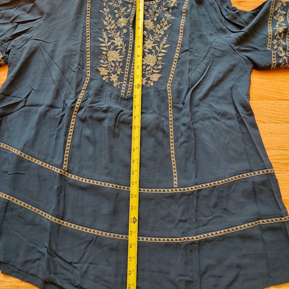 J.Jill Heavily Embroidered Tunic Top XL - Picture 8 of 8